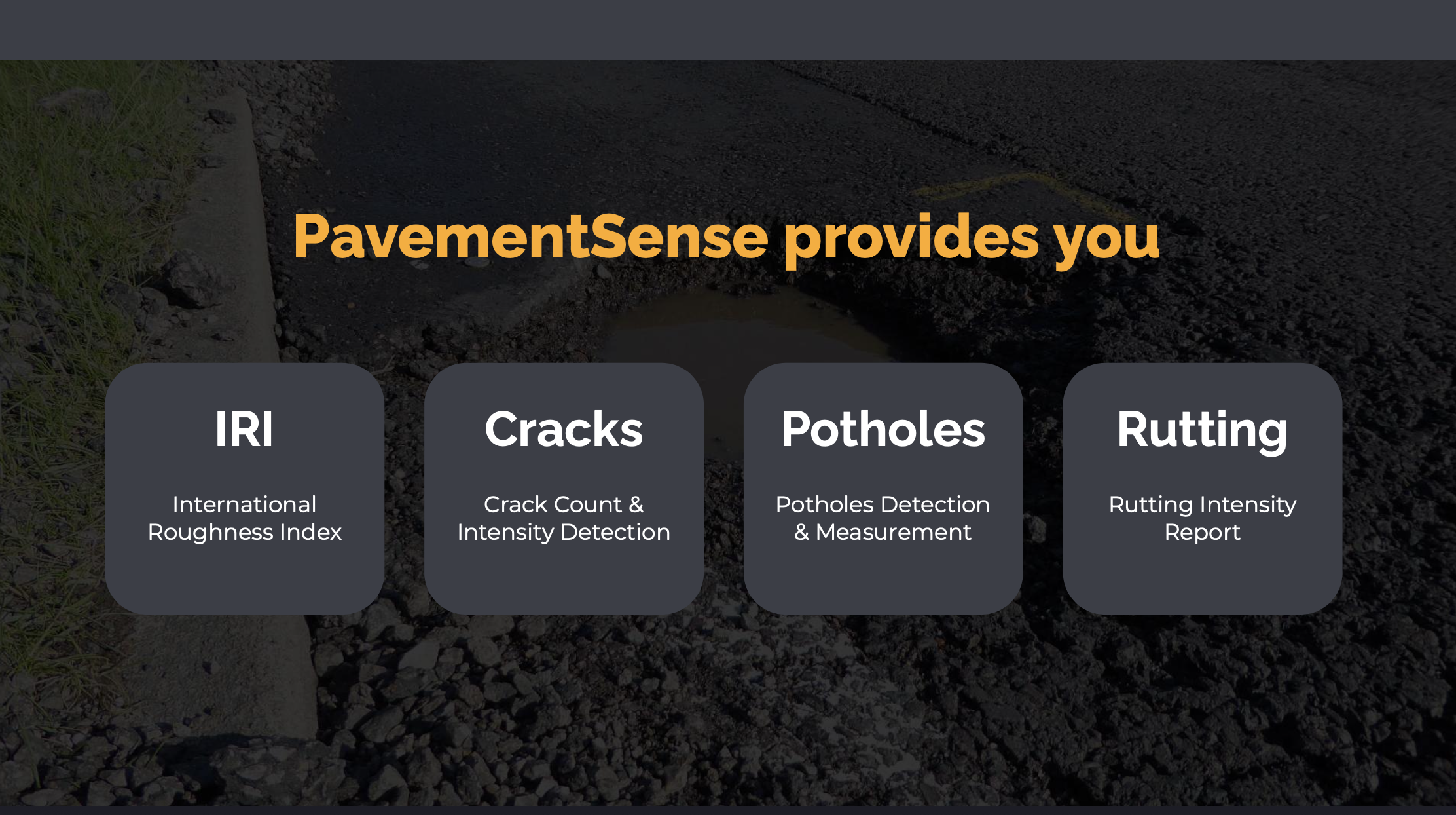 Smart Pavement Crack Detection - road survey